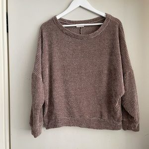 Mocha Latte Chenille Knit Sweater